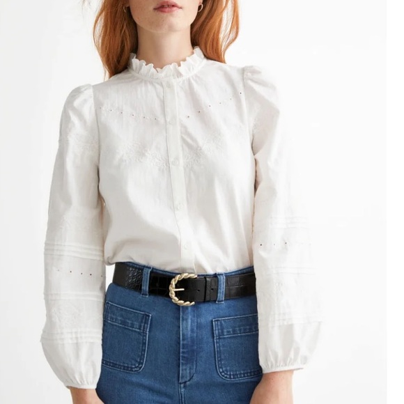 & Other Stories Tops - Paris Atelier & Other Stories Embroidered Puff Sleeve
Blouse. 100% Cotton. Sz. 2